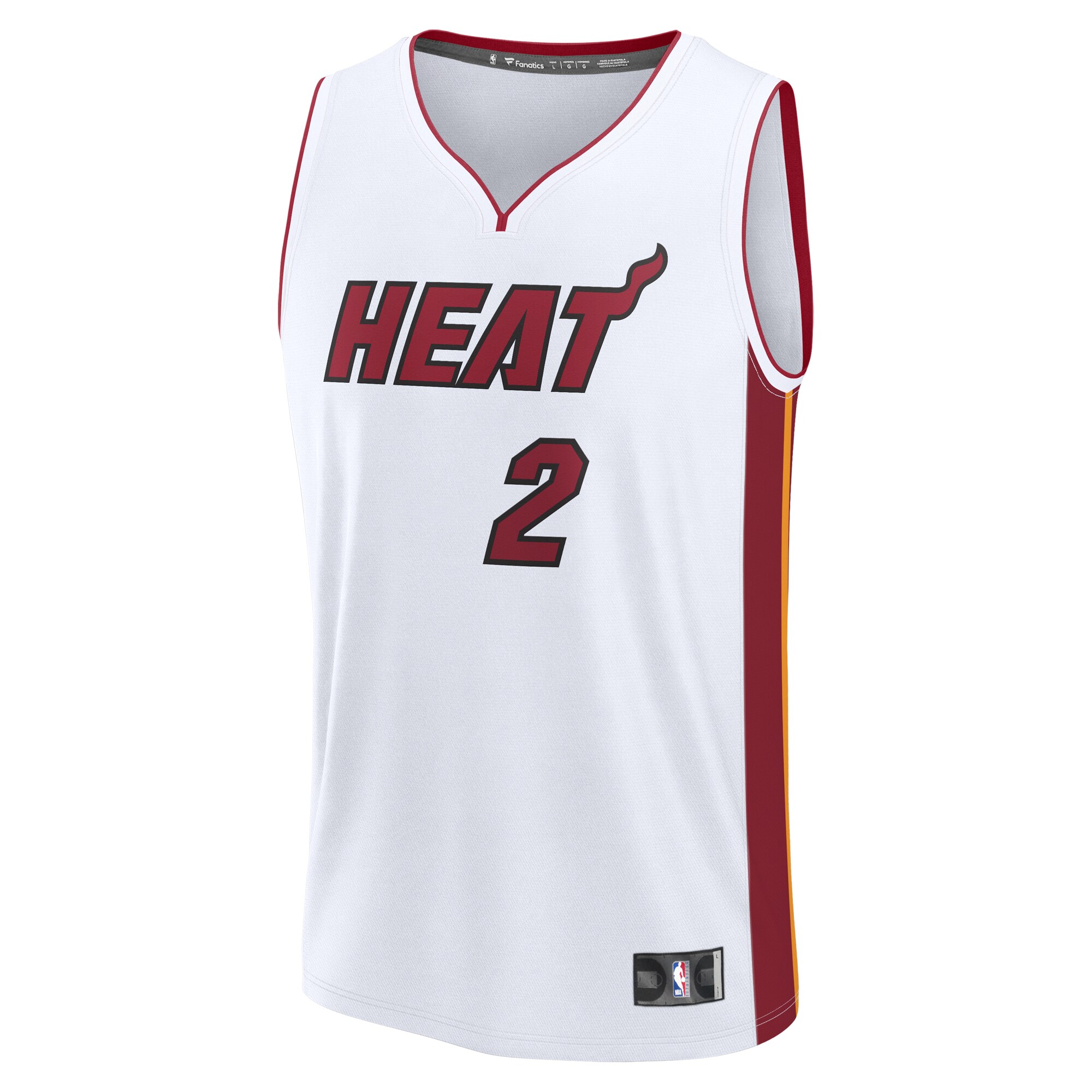 Alternative view of Terry Rozier Miami Heat Fanatics Youth Fast Break Player Basketball Jersey - Association Edition - White