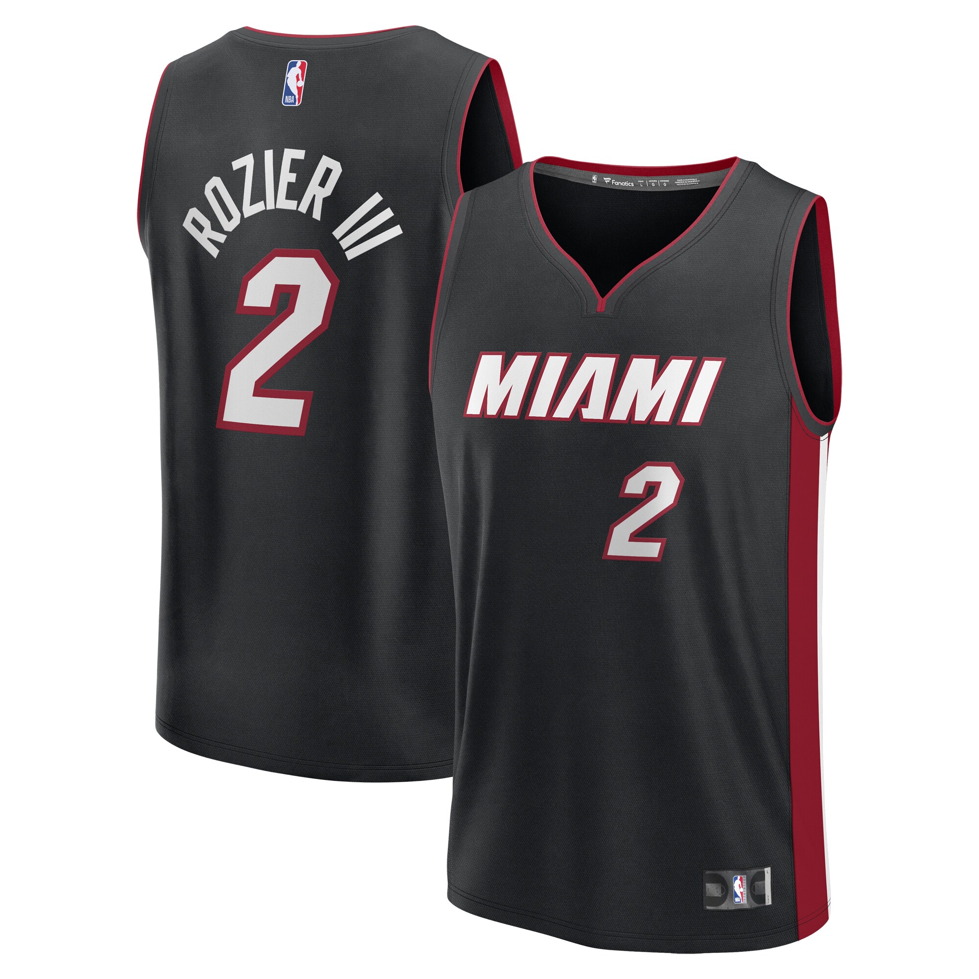 Terry Rozier Miami Heat Fanatics Youth Fast Break Player Basketball Jersey - Icon Edition - Black