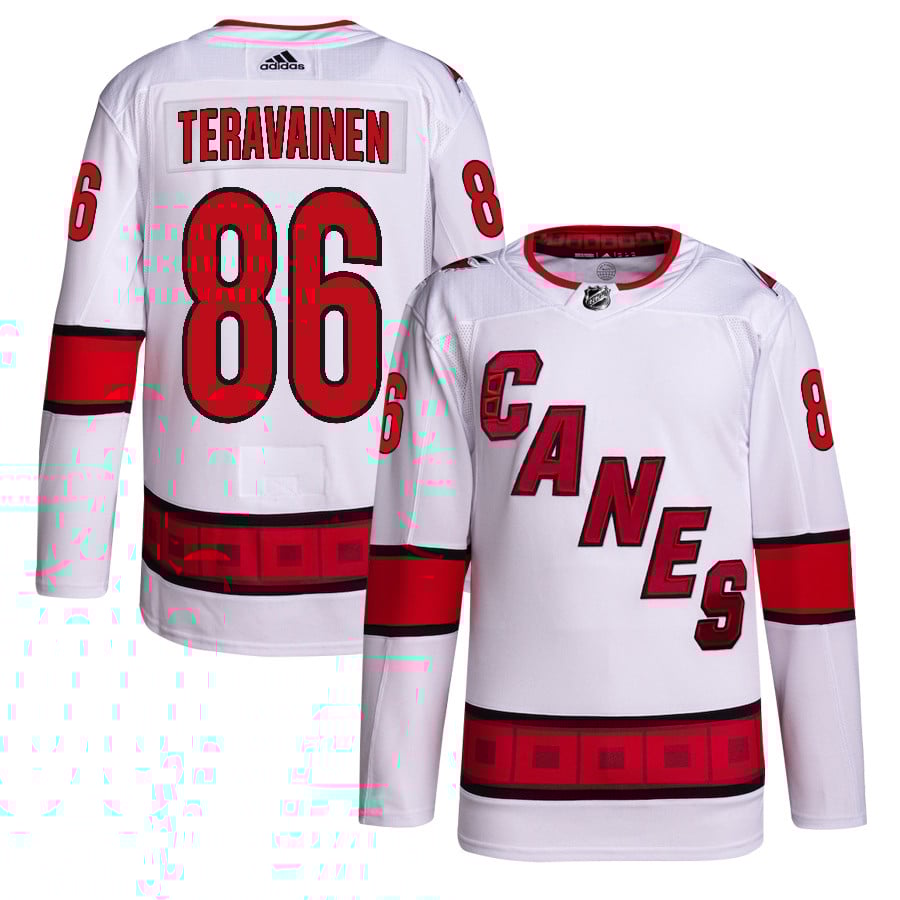 Teuvo Teravainen 86 Carolina Hurricanes Away Primegreen Hockey Jersey - Men, White - JS403 