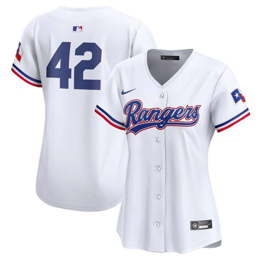 Texas Rangers 2024 Jackie Robinson Day Home Limited Women Baseball Jersey - White - JS273 
