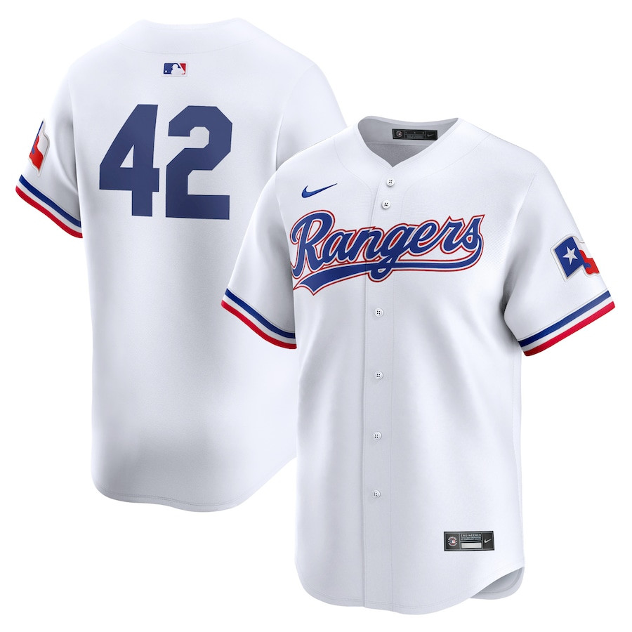 Texas Rangers 2024 Jackie Robinson Day Home Men Limited Baseball Jersey - White - JS758 