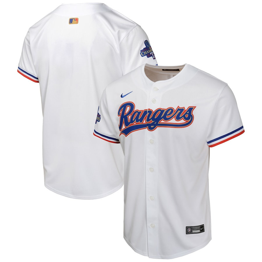 Texas Rangers 2024 YOUTH Gold Collection Limited Baseball Jersey - White - JS725 