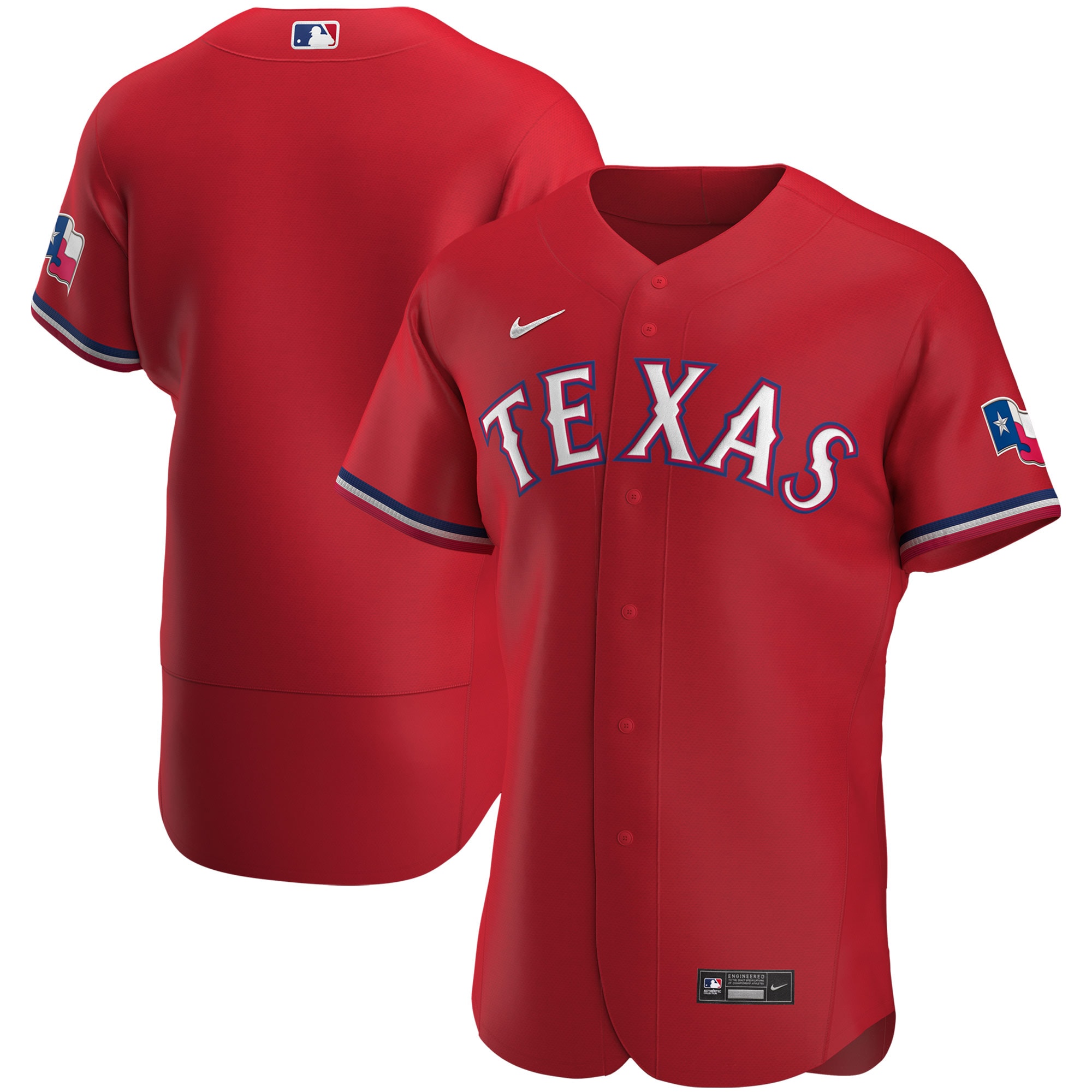 Texas Rangers Alternate Authentic Team Baseball Jersey - Red