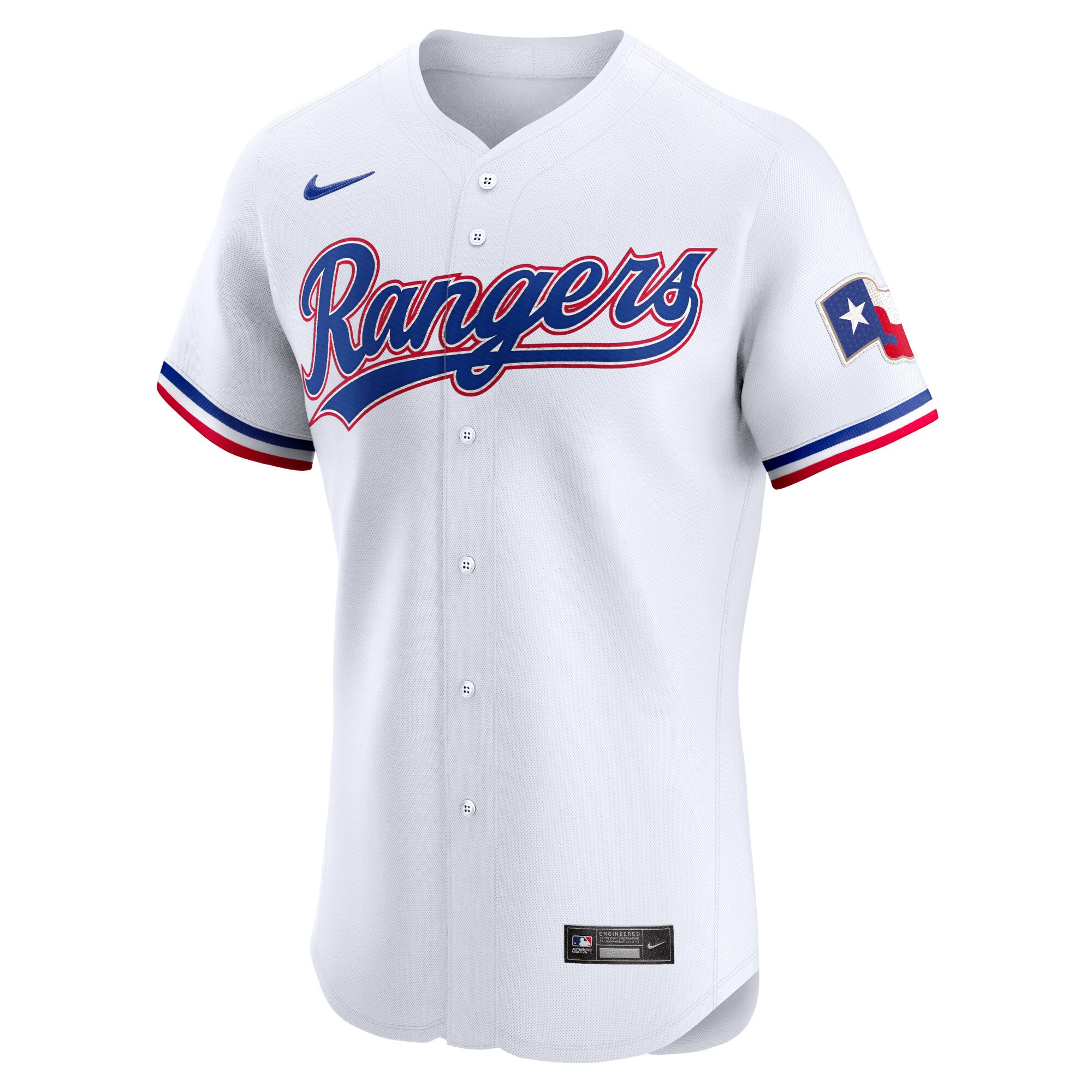Alternative view of Texas Rangers Home Elite Baseball Jersey - White