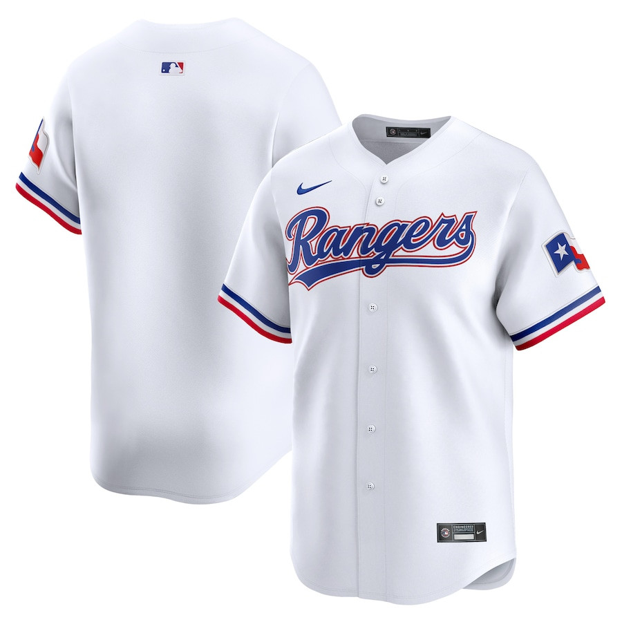 Texas Rangers Home Limited YOUTH Baseball Jersey - White - JS906 