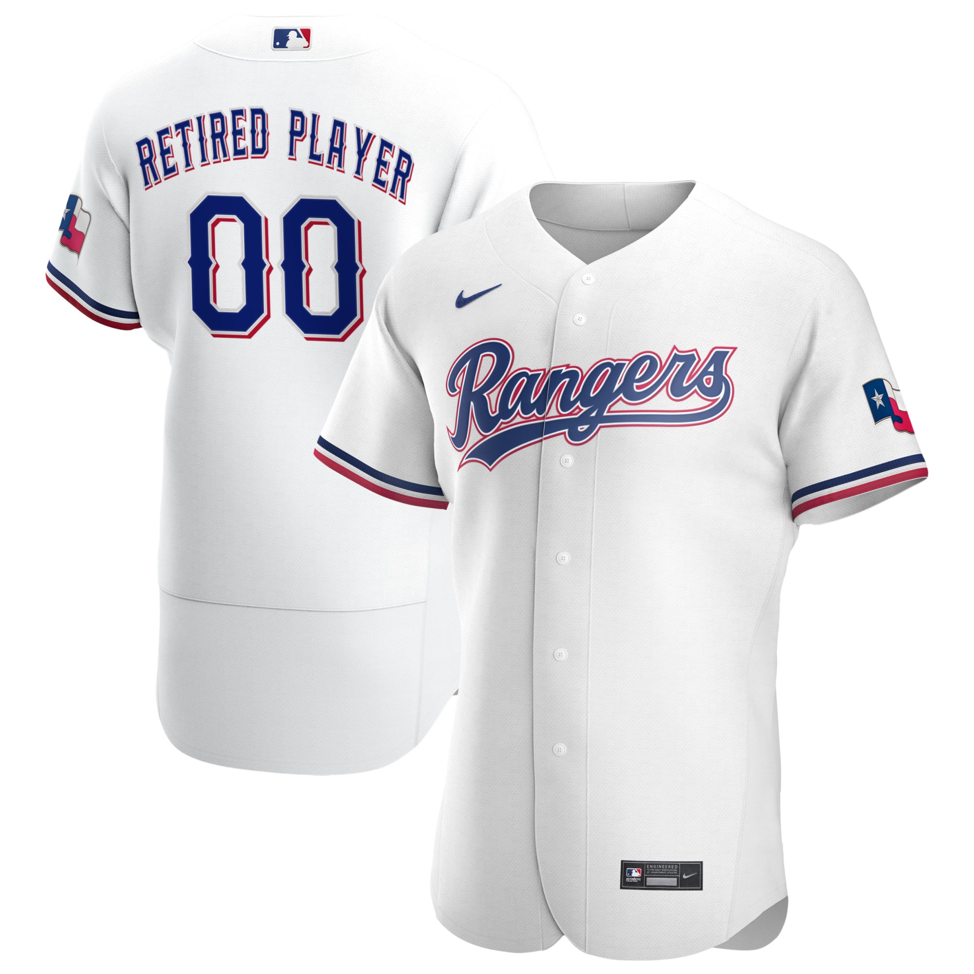 Texas Rangers Home Pick-a-player Retired Roster Authentic Baseball Jersey - White