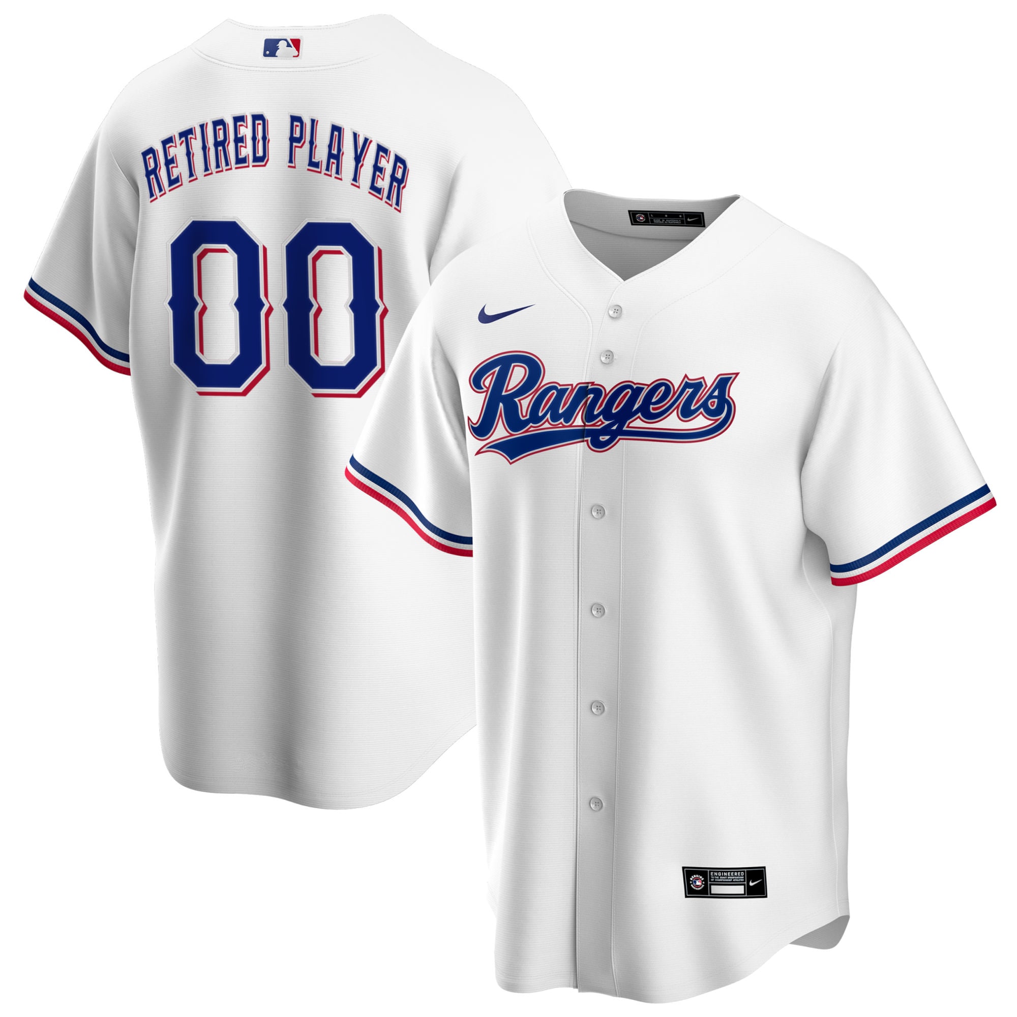 Texas Rangers Home Pick-a-player Retired Roster Replica Baseball Jersey – White