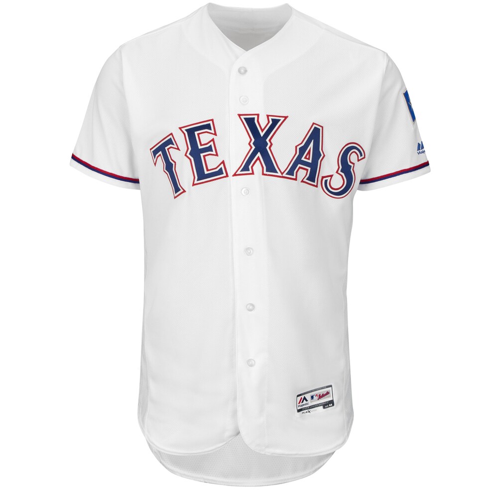 Texas Rangers Majestic Home Flex Base Collection Team Baseball Jersey - White