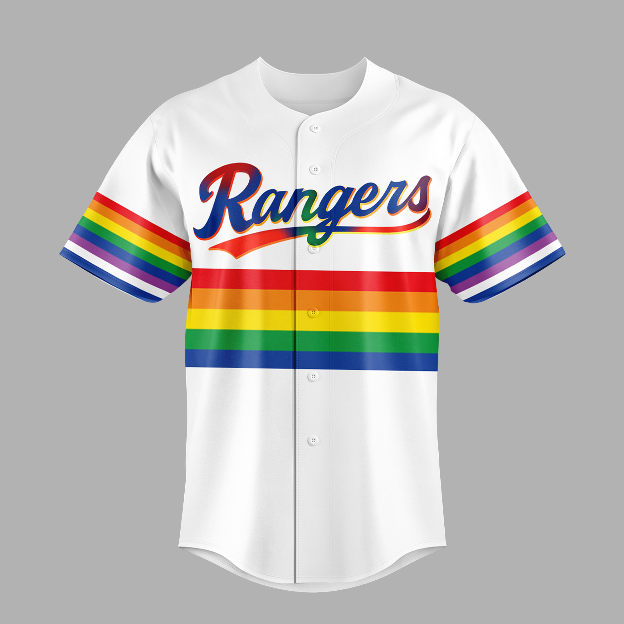 Alternative view of Texas Rangers Mlb X Pride Night 2025 Custom Baseball Jersey