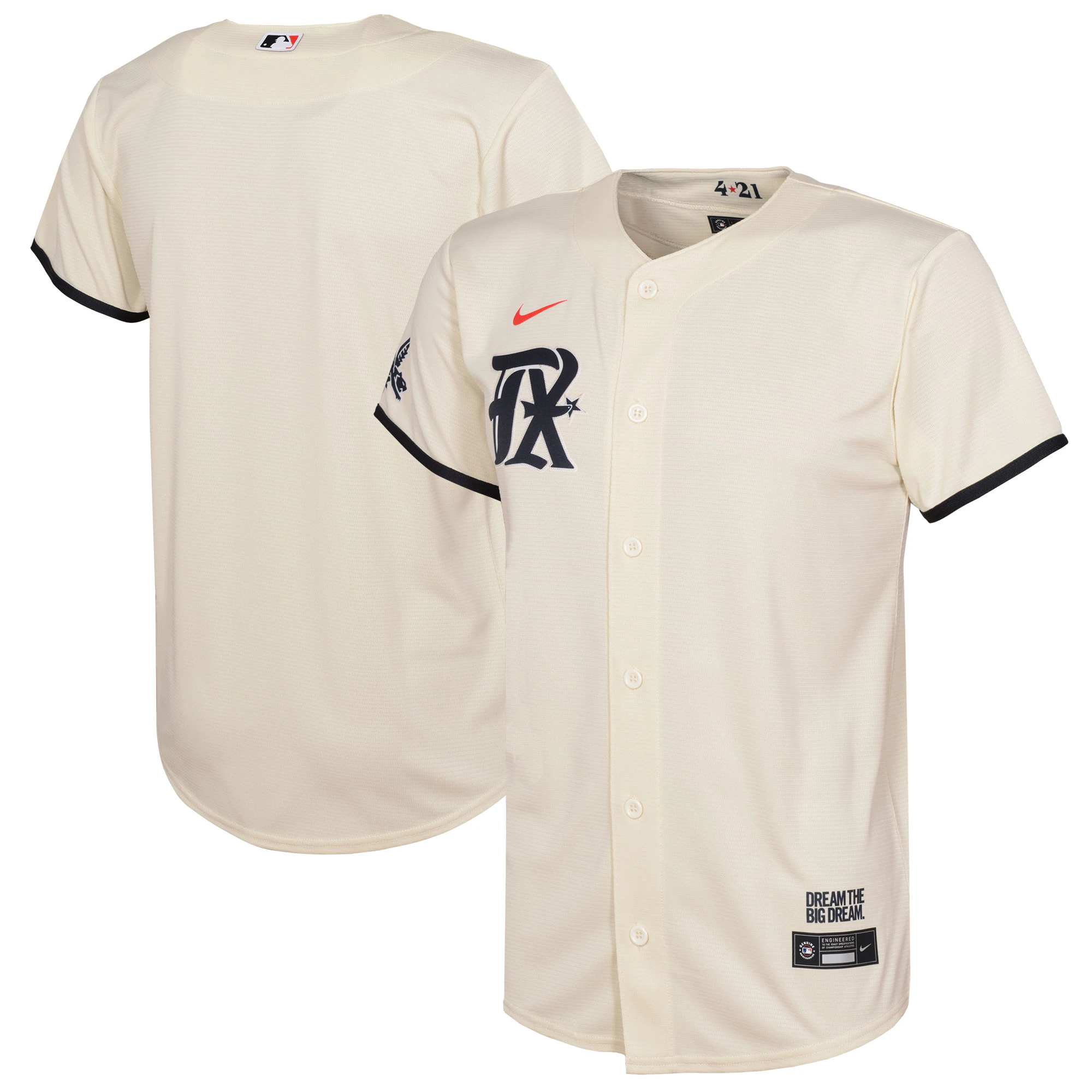 Texas Rangers Preschool 2023 City Connect Replica Baseball Jersey - Cream