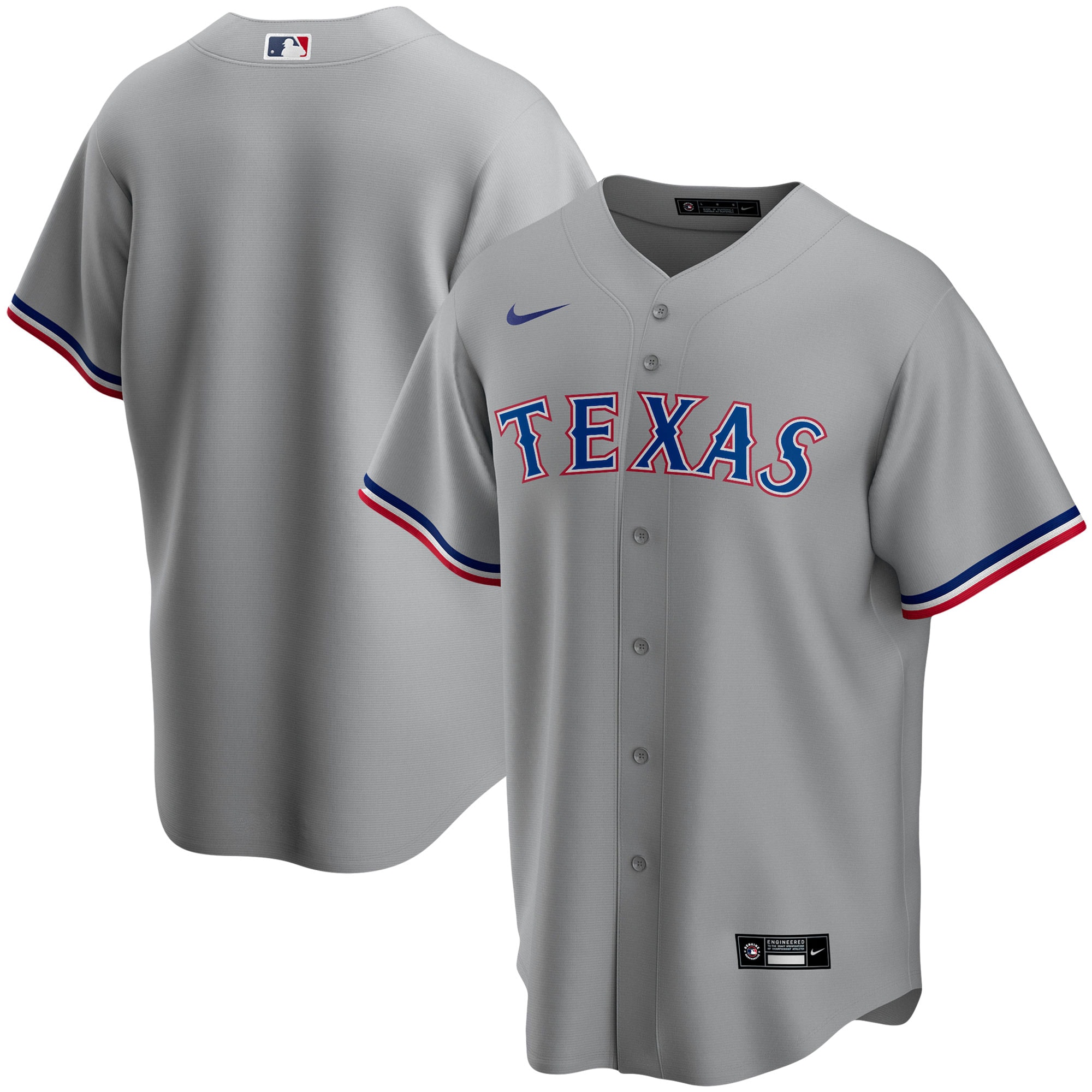 Texas Rangers Road Replica Team Baseball Jersey - Gray