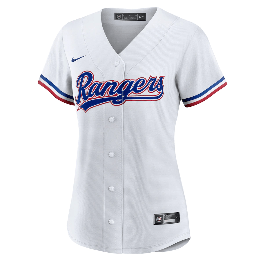 Alternative view of Texas Rangers Women Home Men Baseball Jersey - White - JS634 