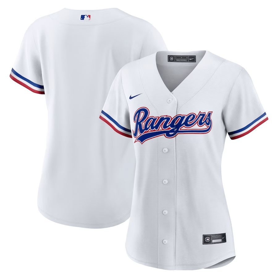 Texas Rangers Women Home Men Baseball Jersey - White - JS634 