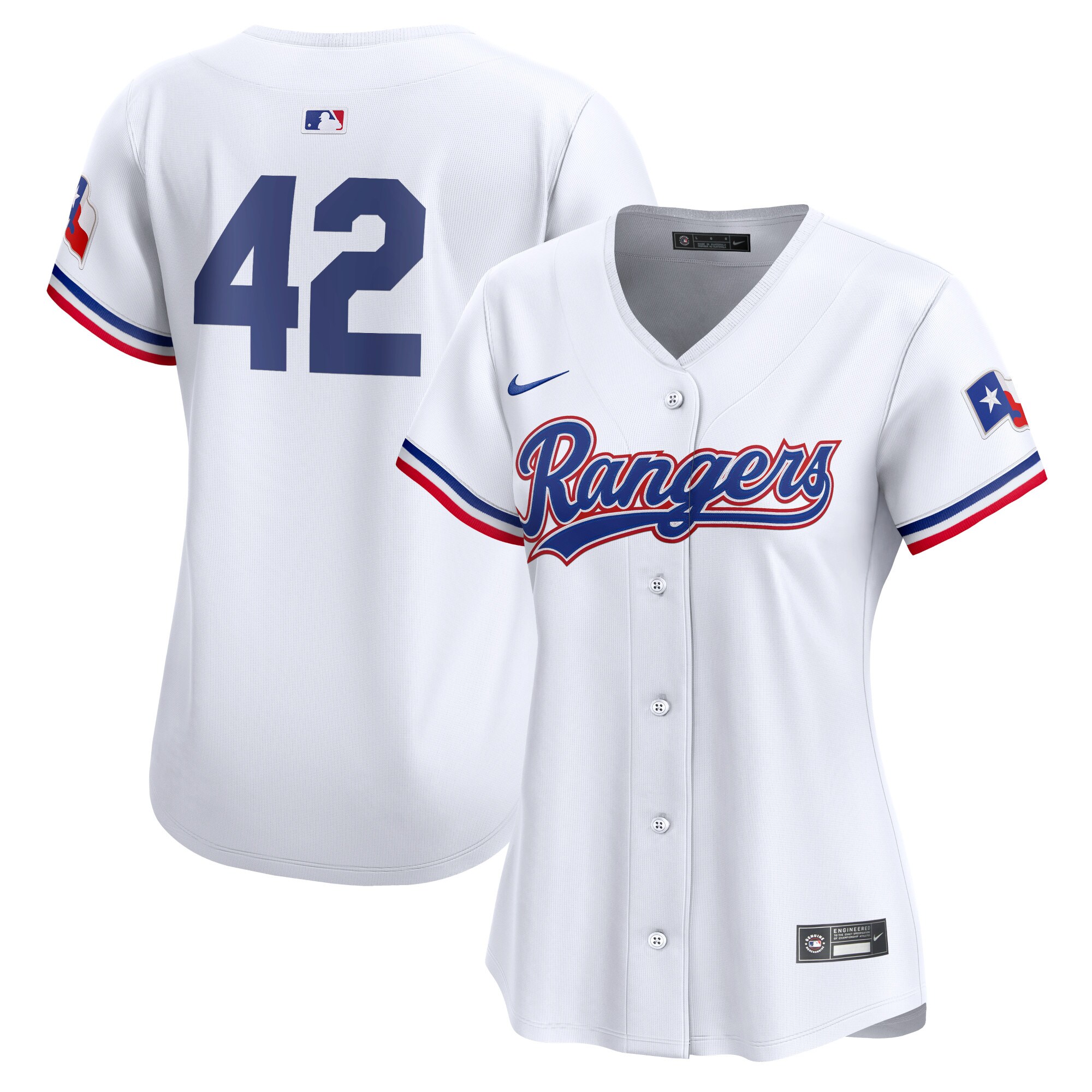 Texas Rangers Women's 2024 Jackie Robinson Day Home Limited Baseball JerseyÃƒâ€šÃ‚Â ÃƒÂ¢Ã¢â€šÂ¬Ã¢â‚¬Å“ White
