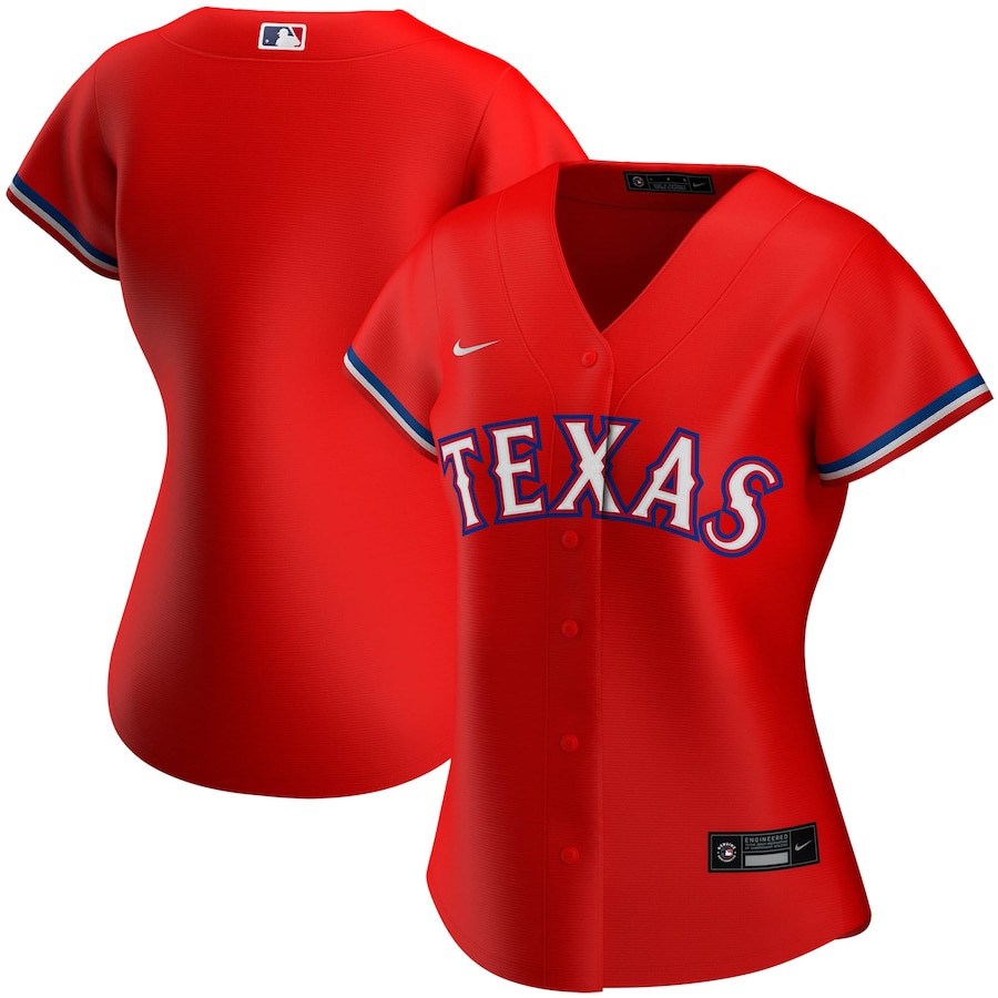 Texas Rangers Women's Alternate 2020 Replica Team Baseball Jersey ÃƒÂ¢Ã¢â€šÂ¬Ã¢â‚¬Å“ Red