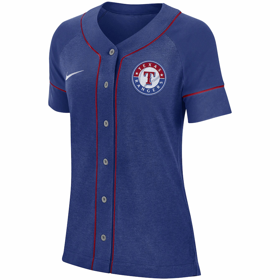 Alternative view of Texas Rangers Women's Classic Baseball Jersey - Royal