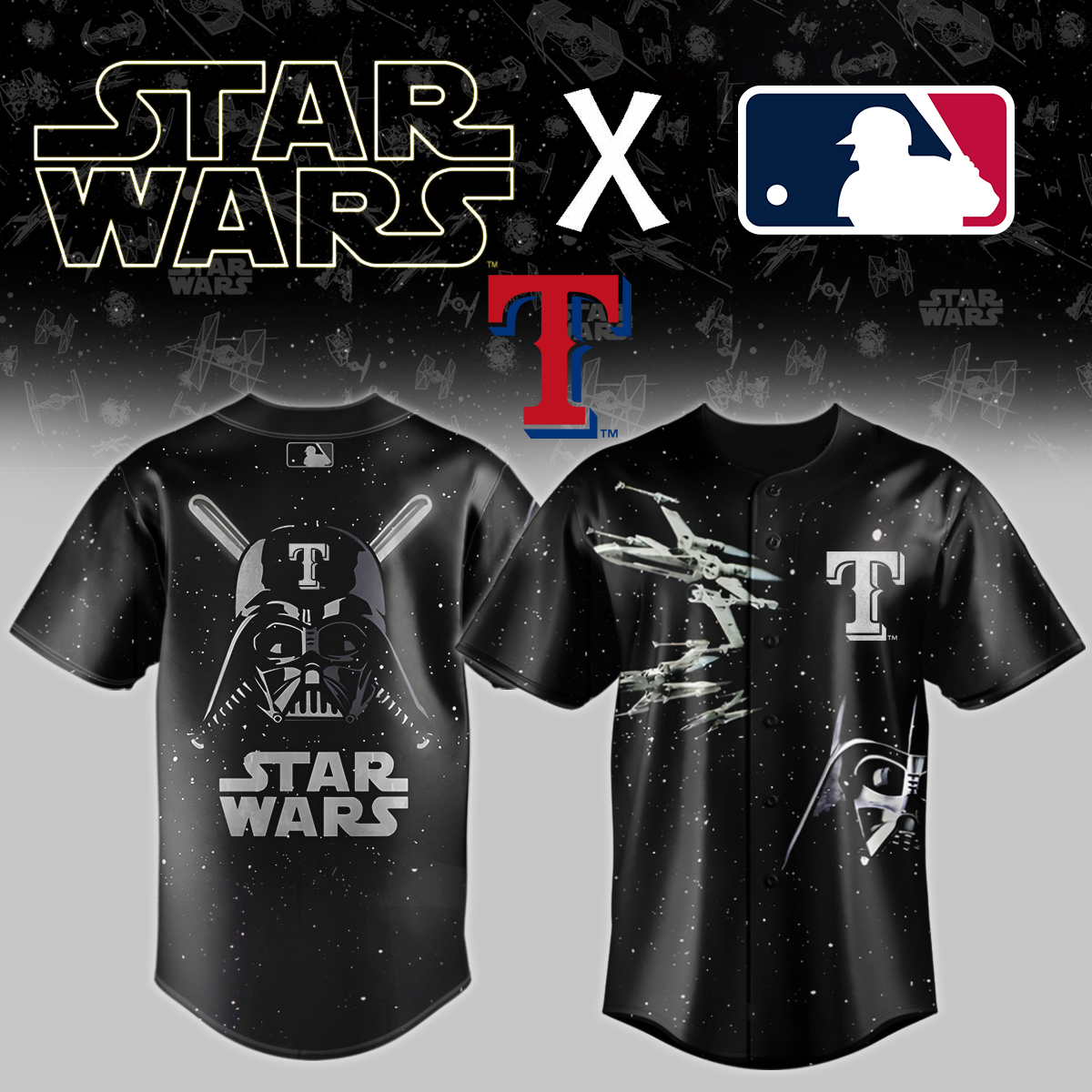 Texas Rangers X Star Wars Custom Baseball Jersey