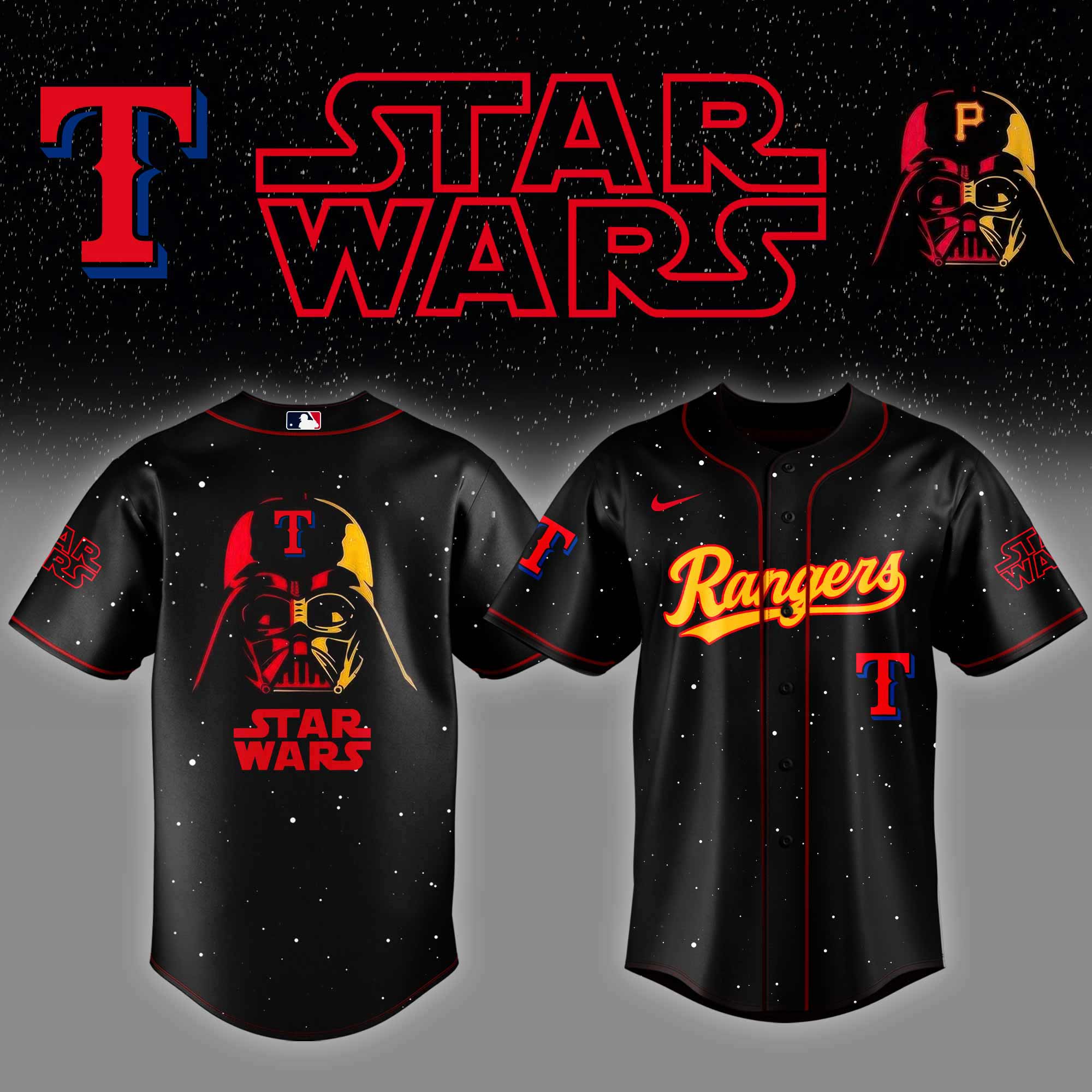Texas Rangers X Star Wars Night Custom Baseball Jersey