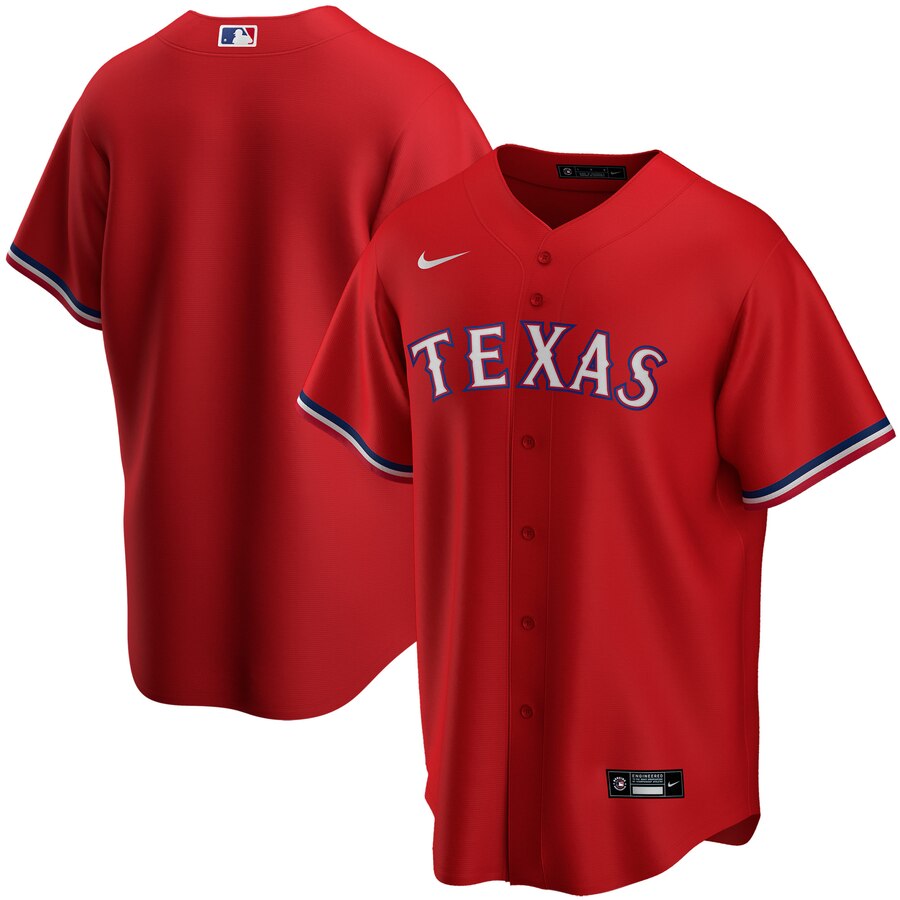 Texas Rangers Youth Alternate 2020 Replica Team Baseball Jersey - Red