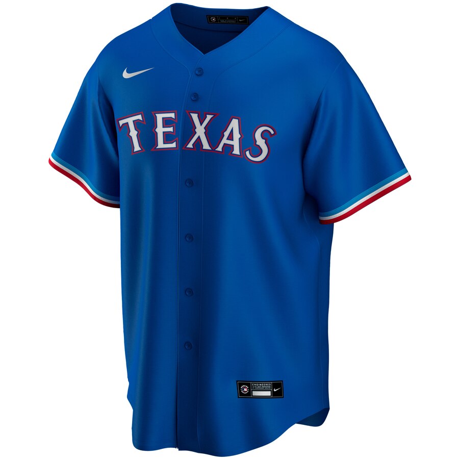 Alternative view of Texas Rangers Youth Alternate 2020 Replica Team Baseball Jersey - Royal