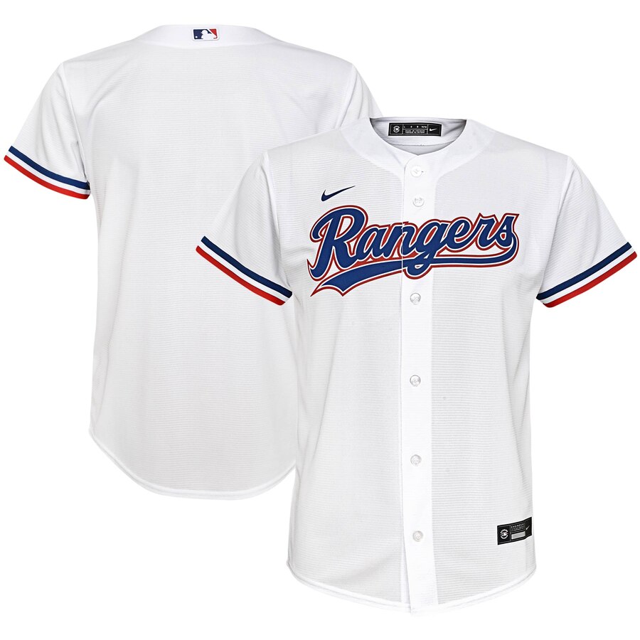 Texas Rangers Youth Home 2020 Replica Team Baseball Jersey - White