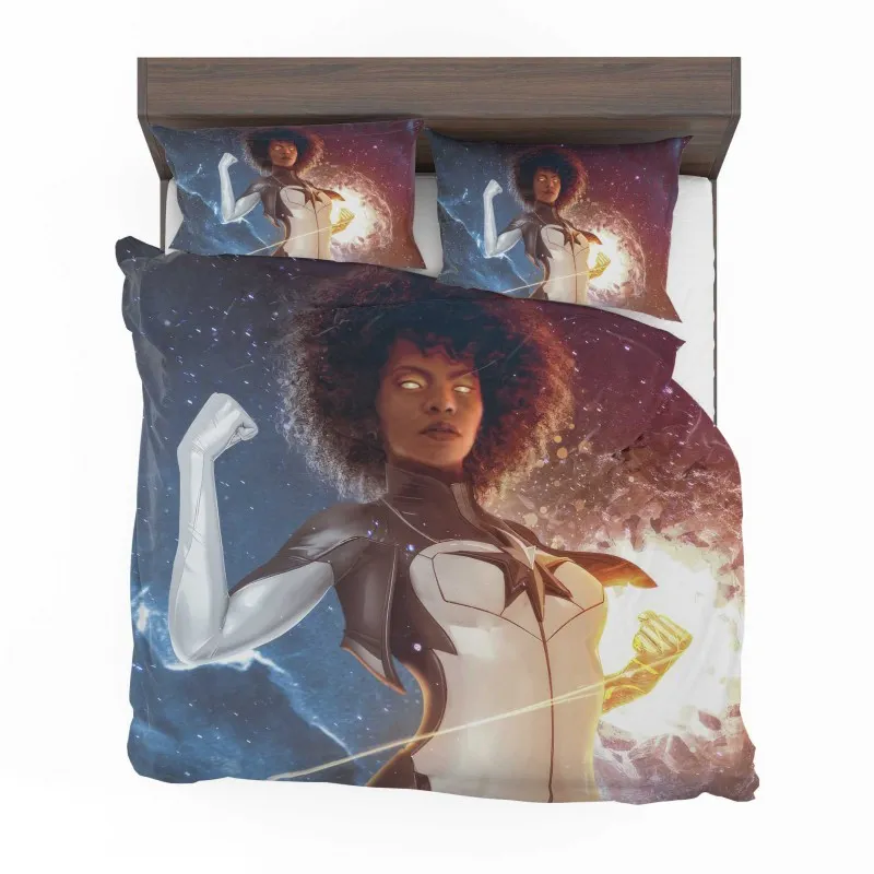 Alternative view of Teyonah Parris As Monica Rambeau The Marvels Heroine Bedding Set - Custom Bedding Set