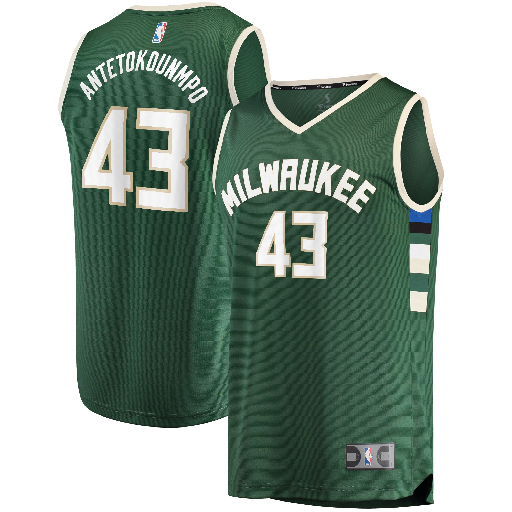 Thanasis Antetokounmpo Milwaukee Bucks Fanatics Fast Break Replica Player Basketball Jersey - Icon Edition - Hunter Green
