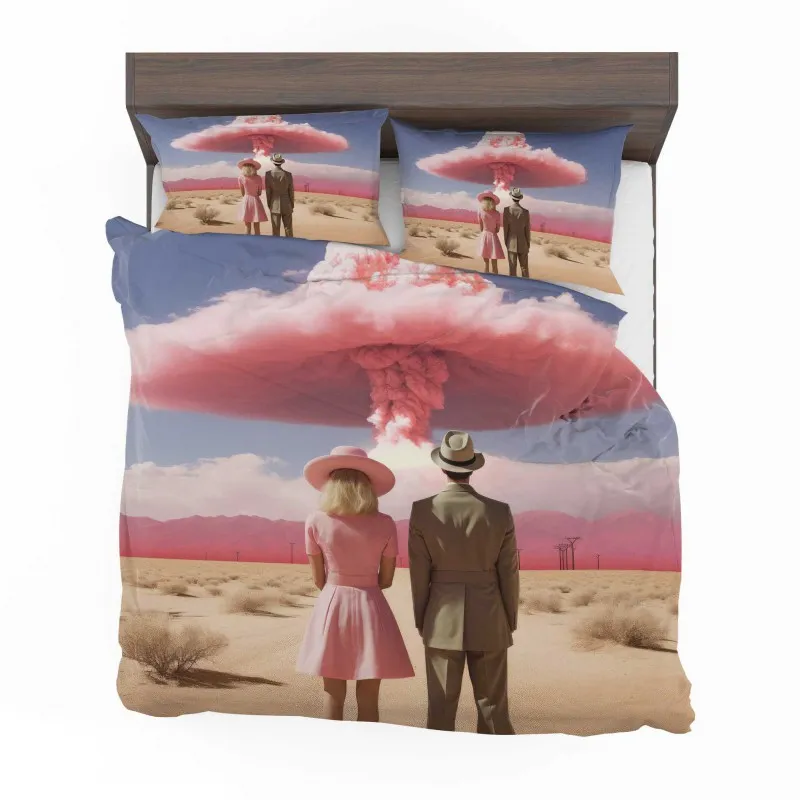 Alternative view of The Barbenheimer Christopher Nolan Bedding Set - Custom Bedding Set