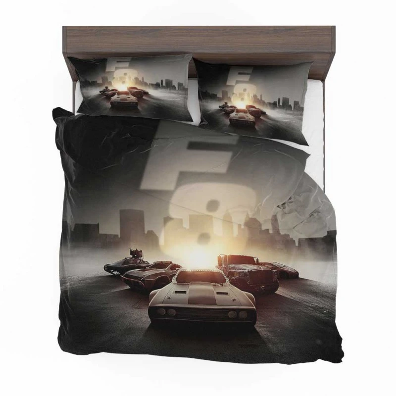 Alternative view of The Fate Of The Furious Movie Bedding Set - Custom Bedding Set