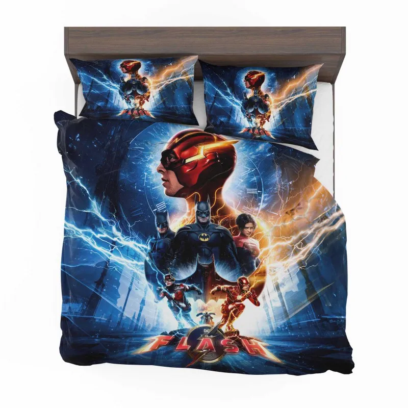 Alternative view of The Flash Poster Speeding Into Action Bedding Set - Custom Bedding Set