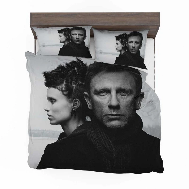 Alternative view of The Girl With The Dragon Tattoo Movie Daniel Craig Bedding Set - Custom Bedding Set
