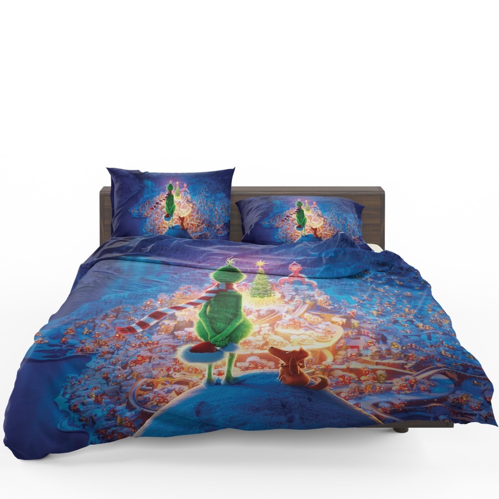 The Grinch Movie Christmas Bedding Set - Custom Bedding Set