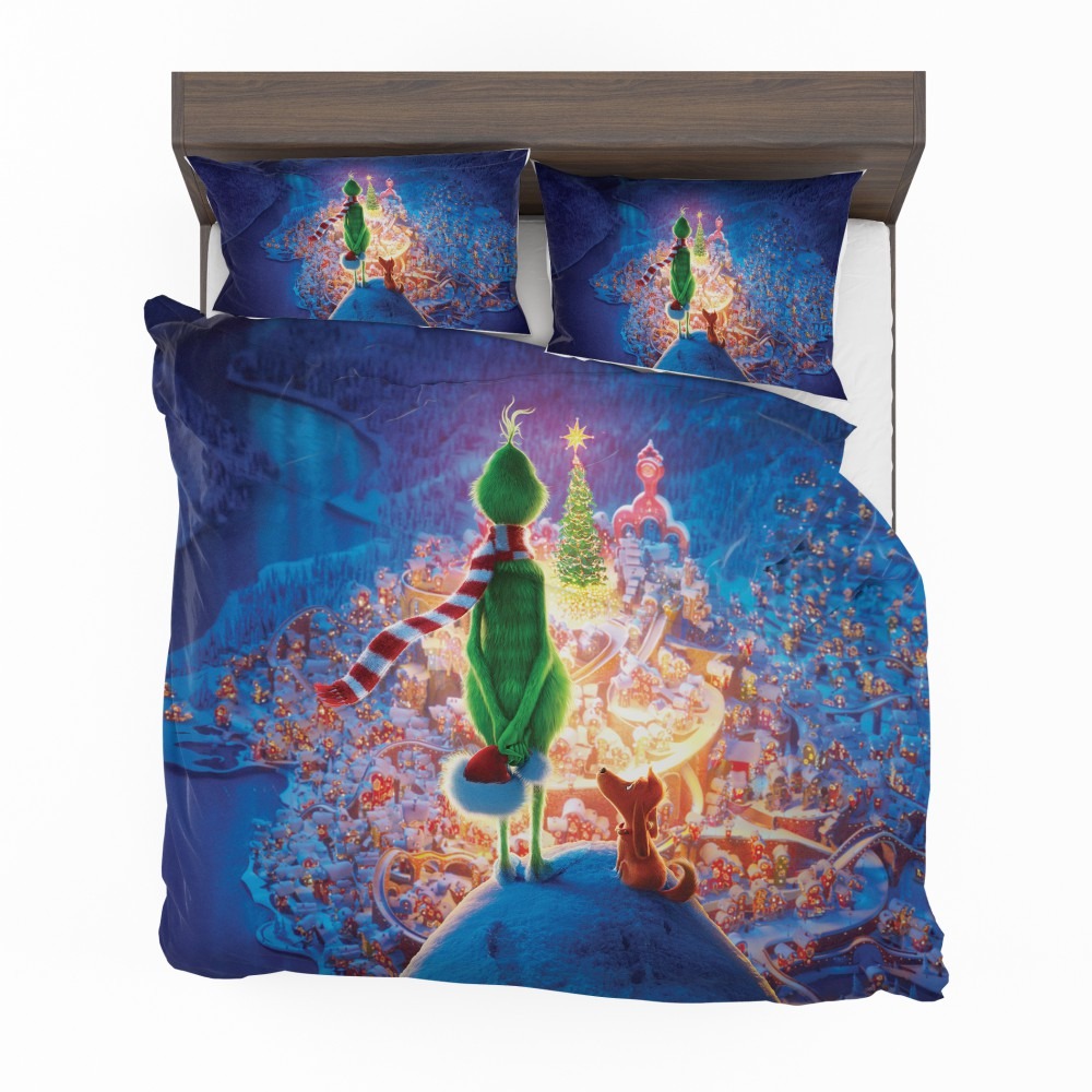 Alternative view of The Grinch Movie Christmas Bedding Set - Custom Bedding Set