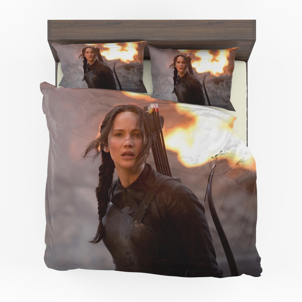 The Hunger Games Mockingjay Katniss Jennifer Lawrence Bedding Set - Custom Bedding Set