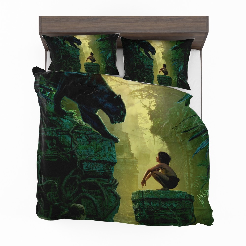 Alternative view of The Jungle Book 2016 Movie Bagheera Mowgli Bedding Set - Custom Bedding Set