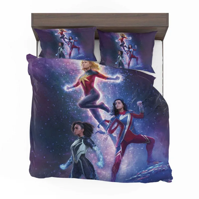 Alternative view of The Marvels Heroes Unite Bedding Set - Custom Bedding Set
