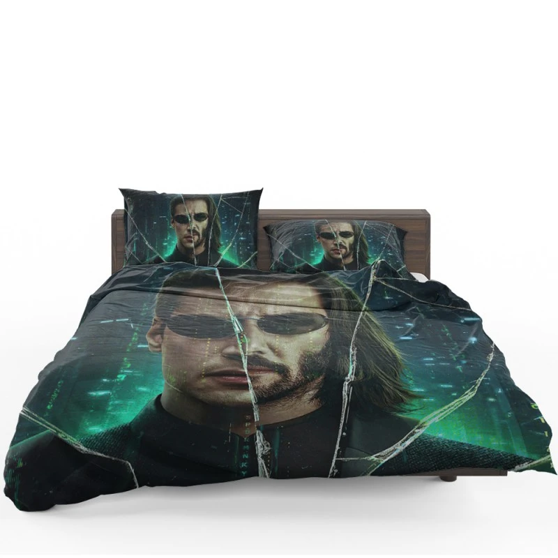 The Matrix Resurrections Movie Keanu Reeves Bedding Set - Custom Bedding Set