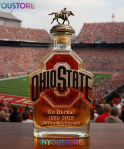 Ohio State Buckeyes 135th Anniversary Whiskey Bottle