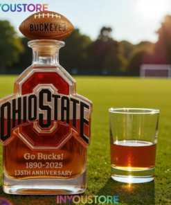 Ohio State Buckeyes 135th Anniversary Whisky Bottle