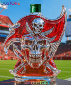 Limited Edition Tampa Bay Buccaneers Skull Whisky Bottle