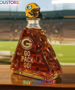 Green Bay Packers Go Pack Go Whiskey Bottle