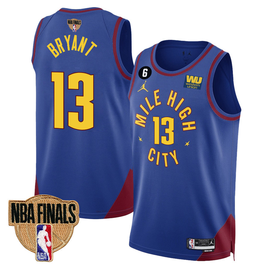 Thomas Bryant 13 Denver Nuggets Final Champions 2023 Swingman YOUTH Basketball Jersey - Blue - JS172 
