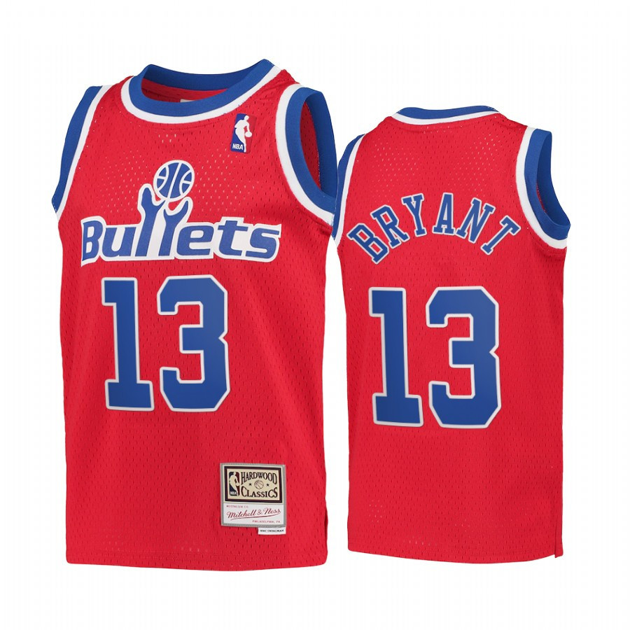 Thomas Bryant 13 Washington Wizards Kids Red Hardwood Classics Youth Jersey - JS518 