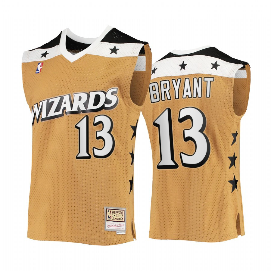 Thomas Bryant 13 Washington Wizards Rare Vintage Gold Basketball Jersey HWC Stars - JS601 
