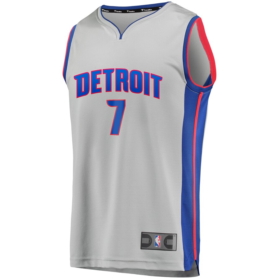 Alternative view of Thon Maker Detroit Pistons Fanatics Branded Youth Fast Break Replica Player Basketball Jersey - Statement Edition - Gray