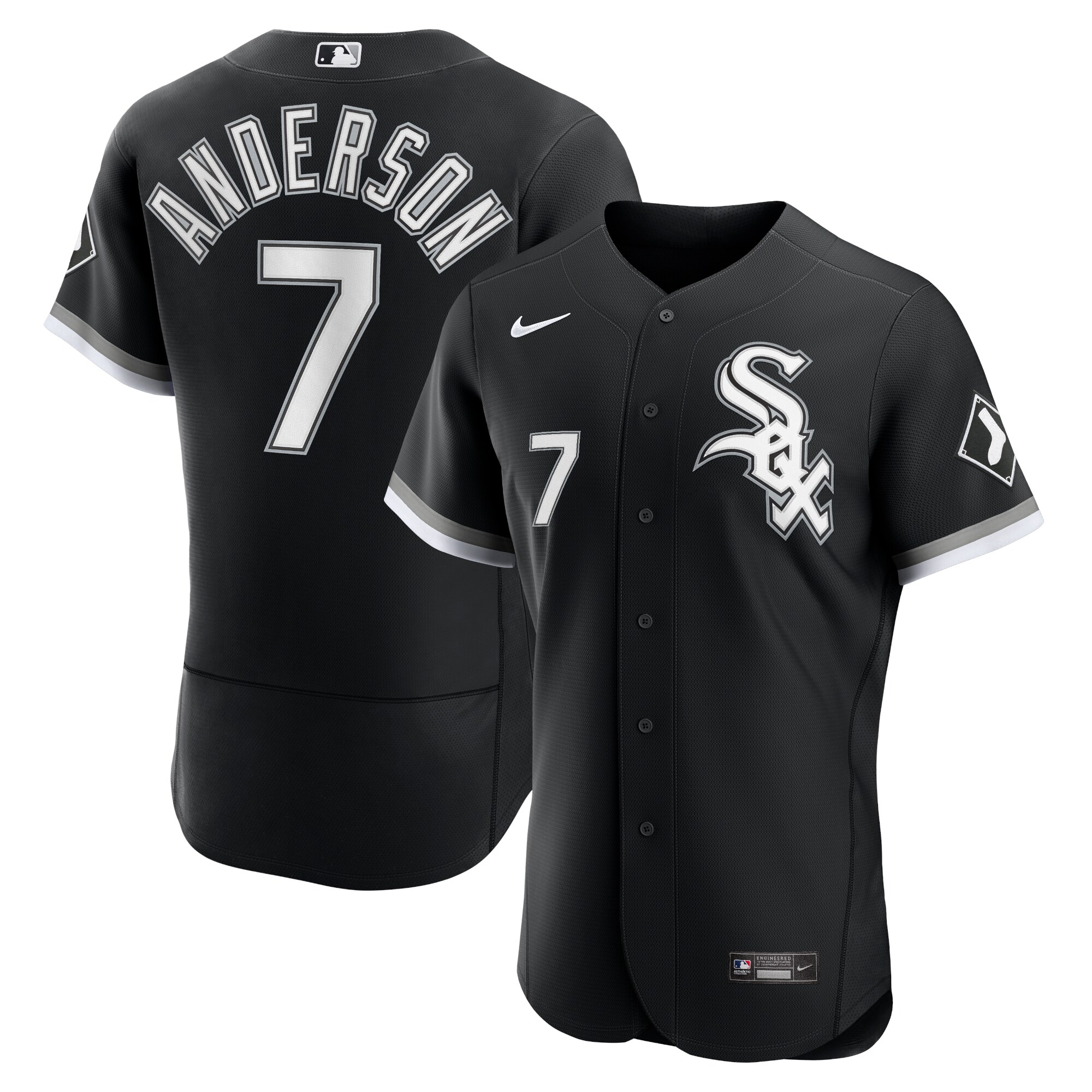 Alternative view of Tim Anderson Chicago White Sox Alternate Authentic Player Baseball Jersey – Black