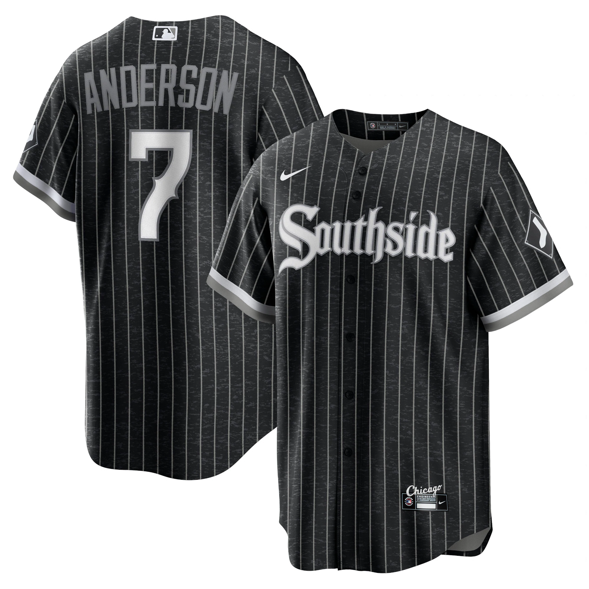 Alternative view of Tim Anderson Chicago White Sox City Connect Replica Player Baseball Jersey – Black