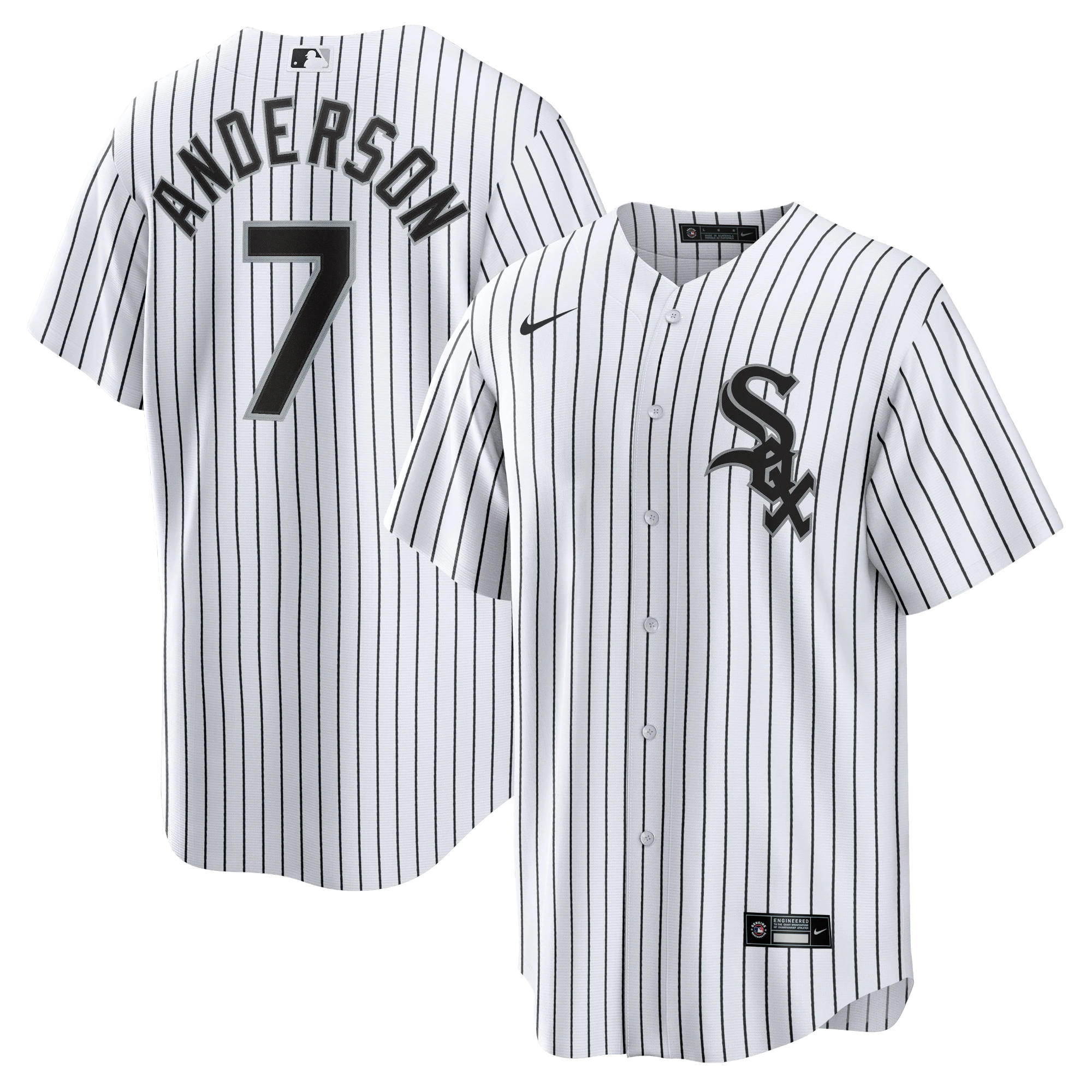Tim Anderson Chicago White Sox Home Replica Player Baseball Jersey – White/black