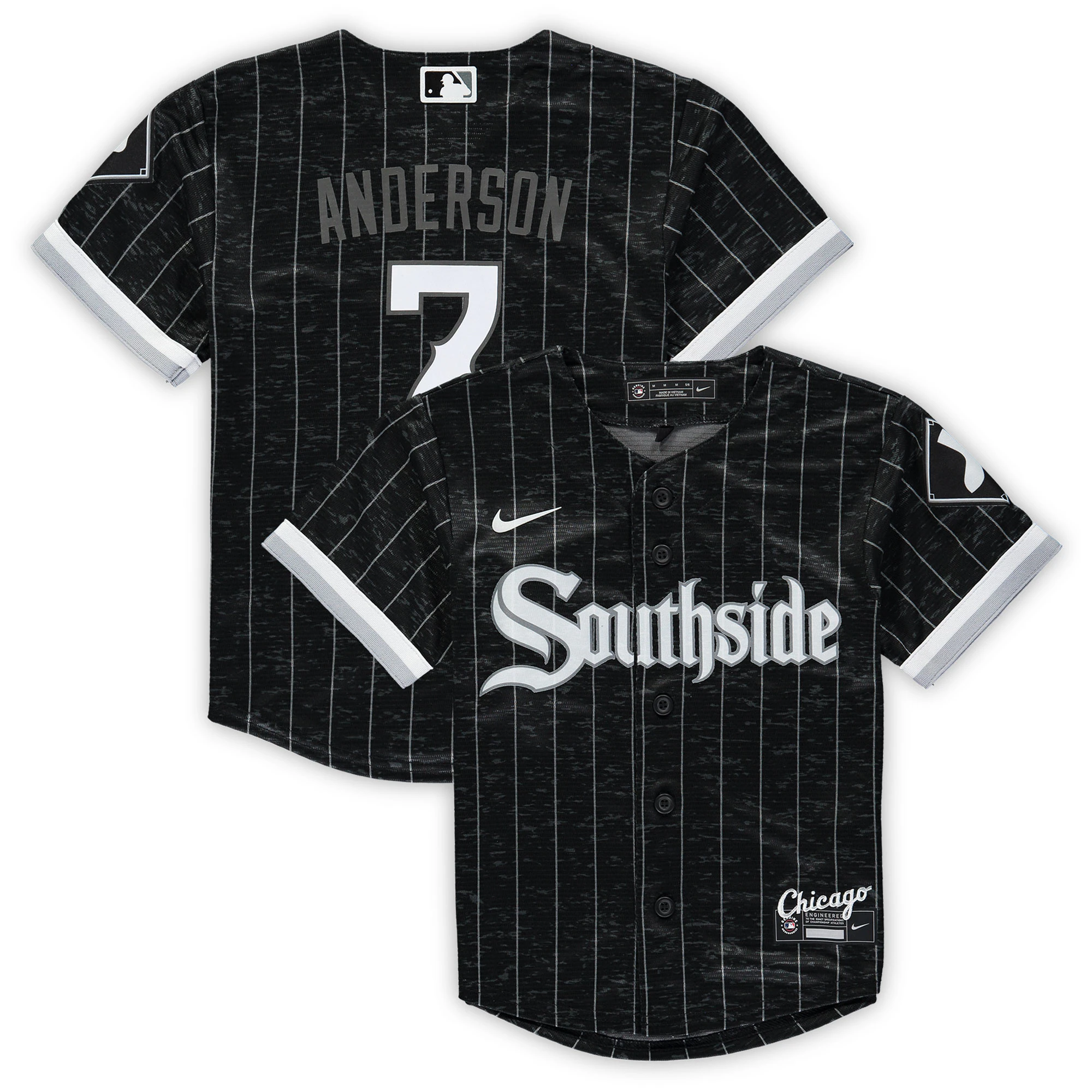 Tim Anderson Chicago White Sox Preschool City Connect Script Replica Baseball Jersey - Black