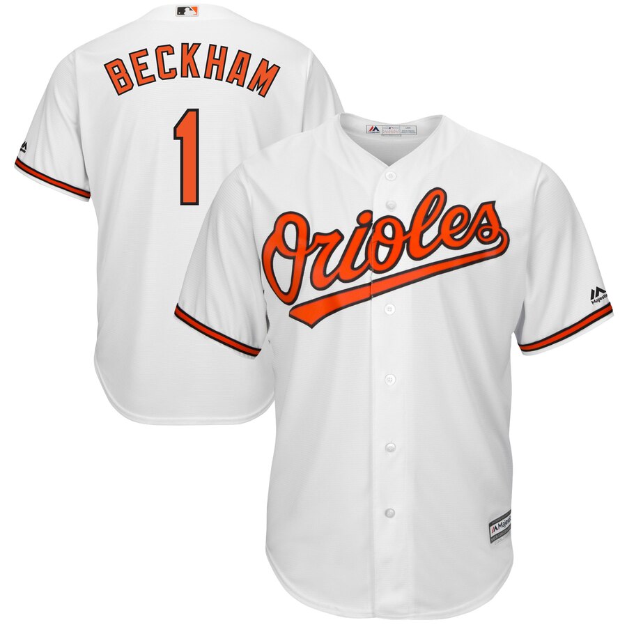 Tim Beckham Baltimore Orioles Majestic Home Cool Base Player Baseball Jersey – White
